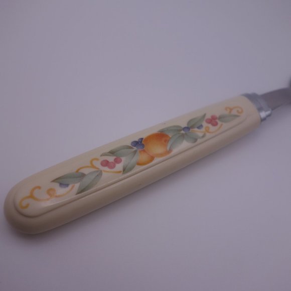 Vintage Four(4) Stainless Taiwan Forks with Plastic Handles with Pattern - Picture 6 of 11